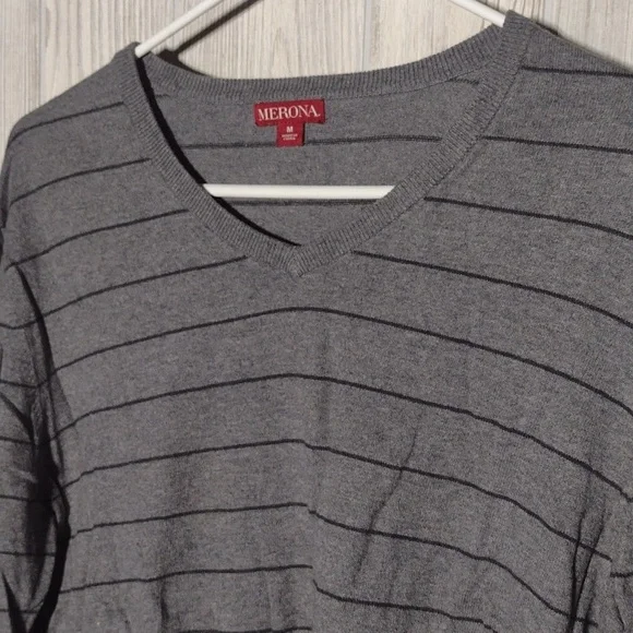 Grey & Black Striped Sweater - Picture 4 of 9